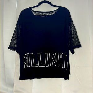 Half Mesh Workout Tee